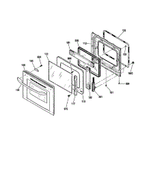 Door parts for Kenmore Wall Oven 911.47704200 (91147704200, 911 47704200) from AppliancePartsPros.com