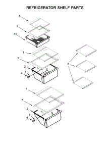 Refrigerator Shelf Parts parts for Whirlpool Refrigerator WRS331SDHB00 from AppliancePartsPros.com