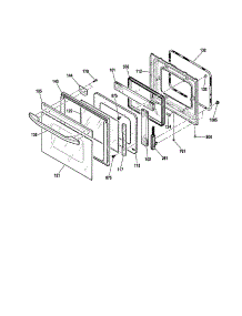 Upper And Lower Door parts for Kenmore Wall Oven 911.47692100 (91147692100, 911 47692100) from AppliancePartsPros.com