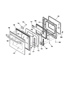 Door parts for Kenmore Wall Oven 911.47599100 (91147599100, 911 47599100) from AppliancePartsPros.com