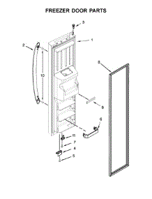 Freezer Door Parts parts for Whirlpool Refrigerator WRS325SDHW00 from AppliancePartsPros.com