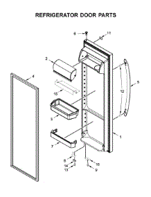 Refrigerator Door Parts parts for Whirlpool Refrigerator WRS321SDHW00 from AppliancePartsPros.com