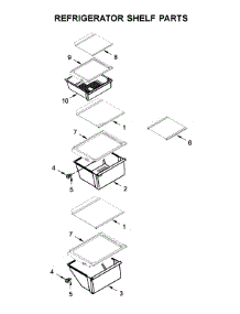 Refrigerator Shelf Parts parts for Whirlpool Refrigerator WRS321SDHW00 from AppliancePartsPros.com