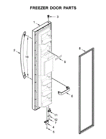 Freezer Door Parts parts for Whirlpool Refrigerator WRS321SDHW00 from AppliancePartsPros.com