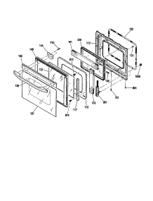Door parts for Kenmore Wall Oven 911.47064100 (91147064100, 911 47064100) from AppliancePartsPros.com
