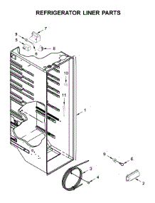 Refrigerator Liner Parts parts for Whirlpool Refrigerator WRS321SDHZ00 from AppliancePartsPros.com