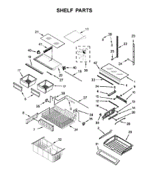 Shelf Parts parts for Whirlpool Refrigerator WRF532SNHZ00 from AppliancePartsPros.com
