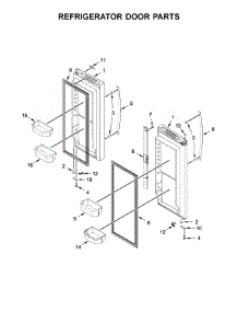 Refrigerator Door Parts parts for Whirlpool Refrigerator WRF532SNHZ00 from AppliancePartsPros.com