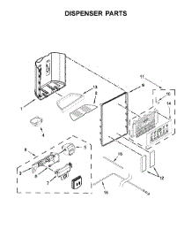 Dispenser Parts parts for Whirlpool Refrigerator WRS571CIDM02 from AppliancePartsPros.com