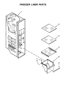 Freezer Liner Parts parts for Whirlpool Refrigerator WRS571CIDM02 from AppliancePartsPros.com