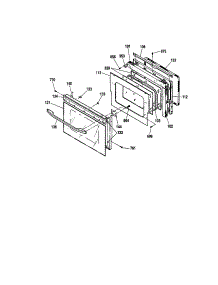 Door (911.49032100 / 34100 / 39100) parts for Kenmore Wall Oven 911.49039100 (91149039100, 911 49039100) from AppliancePartsPros.com