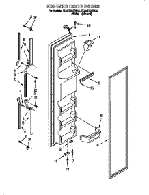 Freezer Door parts for Whirlpool Refrigerator 824421985 from AppliancePartsPros.com