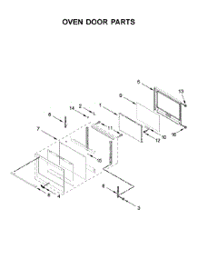 Oven Door Parts parts for Whirlpool Wall Oven WOCA7EC0HZ01 from AppliancePartsPros.com