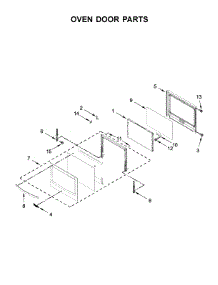 Oven Door Parts parts for Whirlpool Wall Oven WOS51EC7HW01 from AppliancePartsPros.com