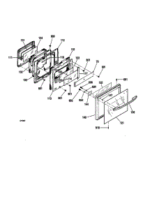 Upper Door parts for Kenmore Wall Oven 911.41389892 (91141389892, 911 41389892) from AppliancePartsPros.com