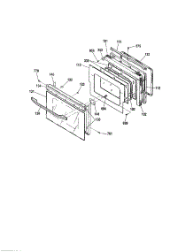Door parts for Kenmore Wall Oven 911.41489994 (91141489994, 911 41489994) from AppliancePartsPros.com