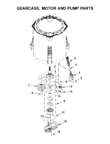Gearcase, Motor And Pump Parts parts for Whirlpool Washer WTW4955HW1 from AppliancePartsPros.com