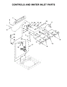 Controls And Water Inlet Parts parts for Whirlpool Washer 7MWTW4915EW1 from AppliancePartsPros.com