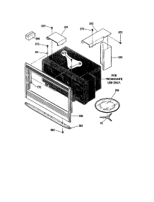 Microwave Enclosure Section parts for Kenmore Wall Oven 911.41489993 (91141489993, 911 41489993) from AppliancePartsPros.com
