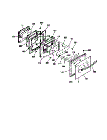 Upper Door parts for Kenmore Wall Oven 911.41389890 (91141389890, 911 41389890) from AppliancePartsPros.com