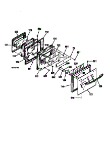 Upper Door Section parts for Kenmore Wall Oven 911.41369791 (91141369791, 911 41369791) from AppliancePartsPros.com