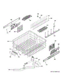 Upper Rack Assembly parts for Ge Dishwasher ZDT915SIJ2II from AppliancePartsPros.com