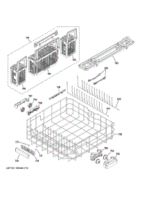 Lower Rack Assembly parts for Ge Dishwasher ZDT915SIJ2II from AppliancePartsPros.com