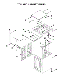 Top And Cabinet Parts parts for Kenmore Washer 110.20362810 (11020362810, 110 20362810) from AppliancePartsPros.com