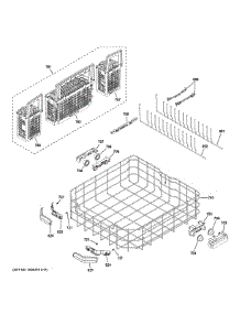 Lower Rack Assembly parts for Ge Dishwasher GDT590SSJ7SS from AppliancePartsPros.com