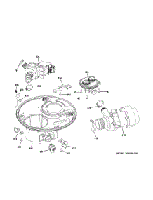 Sump & Motor Mechanism parts for Ge Dishwasher DDT575SSF7SS from AppliancePartsPros.com