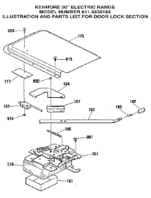 Door Lock Section parts for Kenmore Range 911.9330193 (9119330193, 911 9330193) from AppliancePartsPros.com