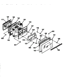 Door Section parts for Kenmore Range 911.36755591 (91136755591, 911 36755591) from AppliancePartsPros.com