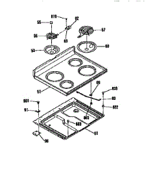 Main Top Section parts for Kenmore Range 911.9142190 (9119142190, 911 9142190) from AppliancePartsPros.com