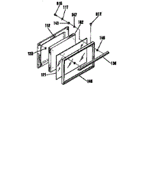 Door parts for Kenmore Range 911.9142190 (9119142190, 911 9142190) from AppliancePartsPros.com