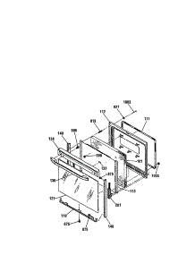 Door parts for Kenmore Range 911.93408991 (91193408991, 911 93408991) from AppliancePartsPros.com