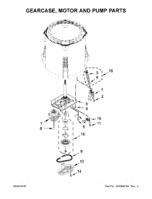 Gearcase, Motor And Pump Parts parts for Kenmore Washer 110.22242510 (11022242510, 110 22242510) from AppliancePartsPros.com