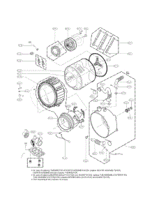 Drum And Tub Parts parts for Kenmore Washer 796.41162410 (79641162410, 796 41162410) from AppliancePartsPros.com