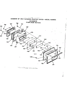 Oven Door Section parts for Kenmore Range 911.9348210 (9119348210, 911 9348210) from AppliancePartsPros.com