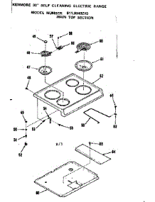 Main Top Section parts for Kenmore Range 911.9348210 (9119348210, 911 9348210) from AppliancePartsPros.com