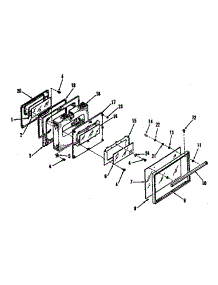 Oven Door Section parts for Kenmore Range 911.9358810 (9119358810, 911 9358810) from AppliancePartsPros.com