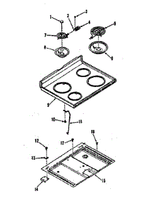Main Top Section parts for Kenmore Range 911.9358810 (9119358810, 911 9358810) from AppliancePartsPros.com