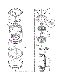 Motor, Basket And Tub Parts parts for Kenmore Washer 110.28102310 (11028102310, 110 28102310) from AppliancePartsPros.com
