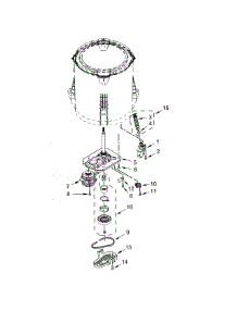 Gearcase / Motor / Pump parts for Kenmore Washer 110.27122310 (11027122310, 110 27122310) from AppliancePartsPros.com