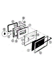 Door parts for Kenmore Range 663.18 / 1988 (66318 / 1988, 663 18 / 1988) from AppliancePartsPros.com