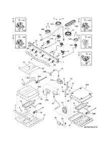 Burner parts for Kenmore Range 790.78042411 (79078042411, 790 78042411) from AppliancePartsPros.com