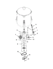 Gearcase, Motor And Pump Parts parts for Kenmore Washer 110.22442511 (11022442511, 110 22442511) from AppliancePartsPros.com