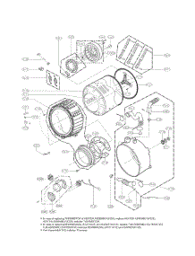 Drum And Tub Parts parts for Kenmore Washer 796.41182311 (79641182311, 796 41182311) from AppliancePartsPros.com