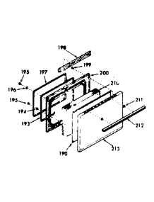 Oven Door Section parts for Kenmore Range 103.9377342 (1039377342, 103 9377342) from AppliancePartsPros.com