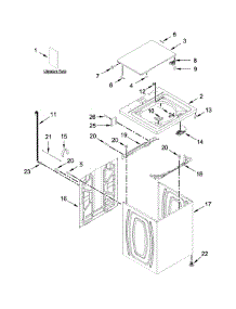 Top And Cabinet Parts parts for Kenmore Washer 110.20242510 (11020242510, 110 20242510) from AppliancePartsPros.com