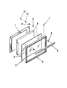 Oven Door Section For Model Number 911.7148710 parts for Kenmore Range 911.7148710 (9117148710, 911 7148710) from AppliancePartsPros.com